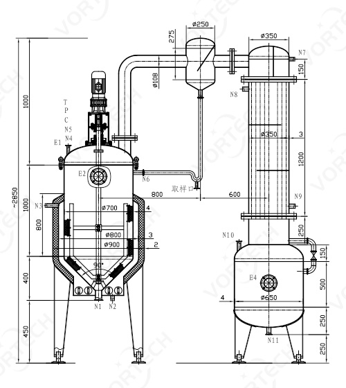 Parameters of Scrape type vacuum evaporator