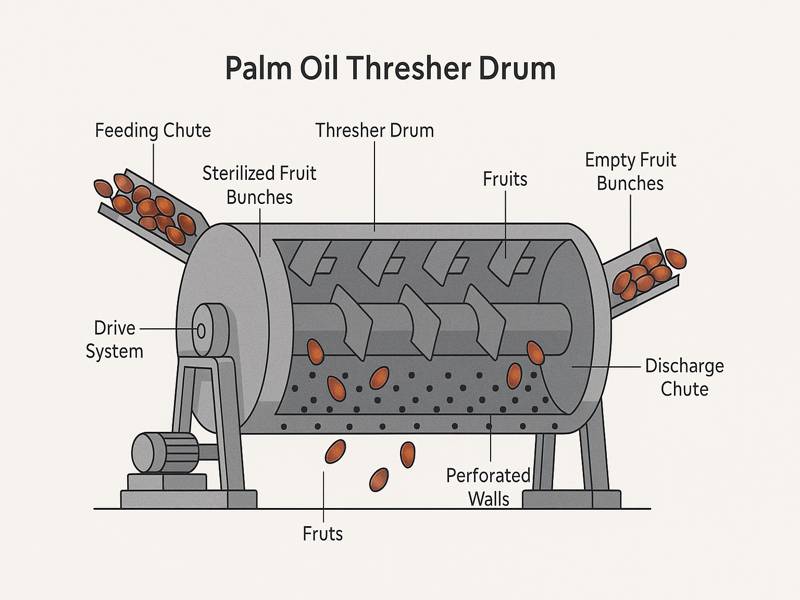 Palm Oil Thresher Drum Works