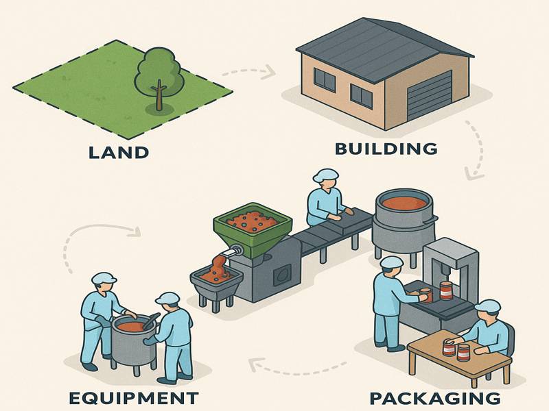 Small-Scale Tomato Sauce Plant Capital Investment Guide