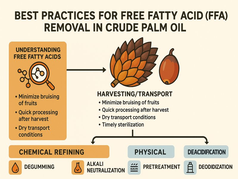 Practices for Free Fatty Acid (FFA) Removal in Crude Palm Oil