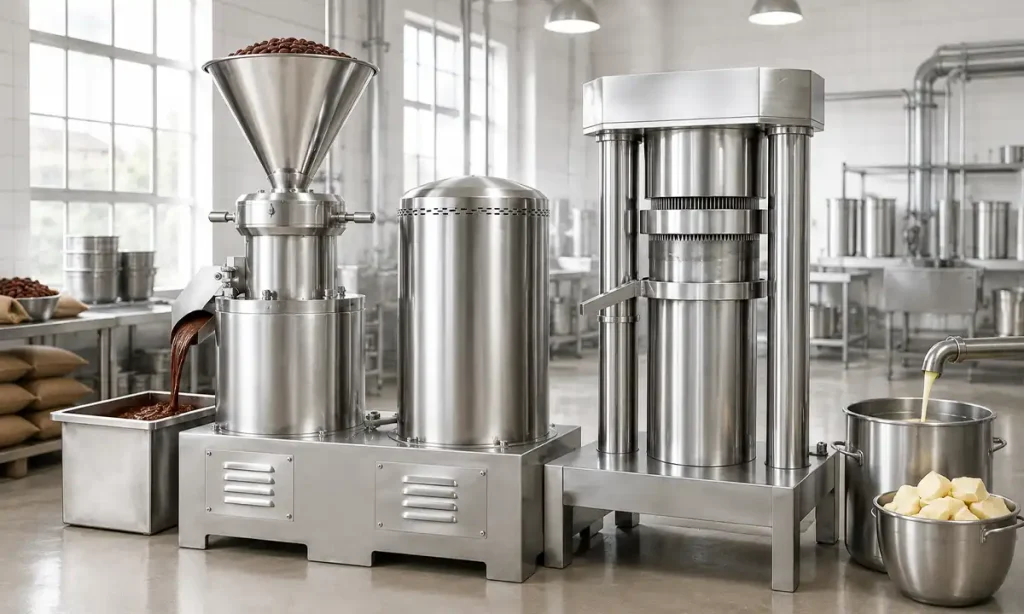 Cocoa Grinding & Butter Pressing Station