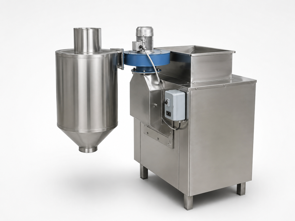 Cocoa bean peeling machine
