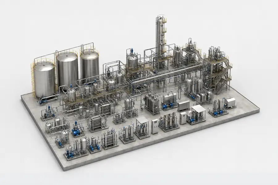 Large-Scale Palm Oil Refinery Plant