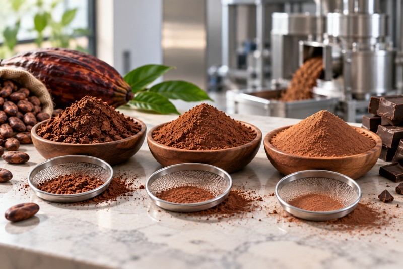 100 Mesh vs 200 Mesh vs 300 Mesh Cocoa Powder
