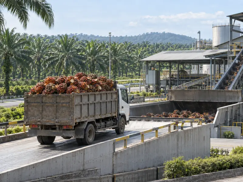 Palm Fruit Delivery to the Mill