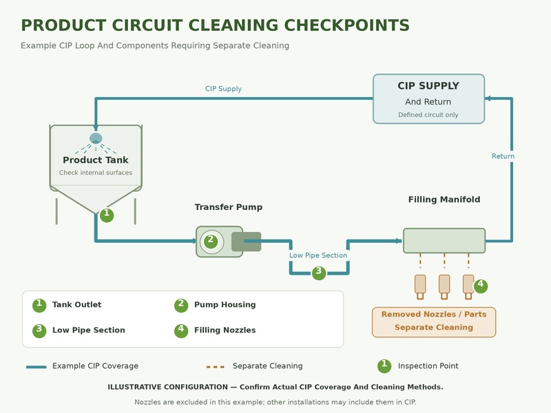 Tomato Product Circuit CIP Checkpoints